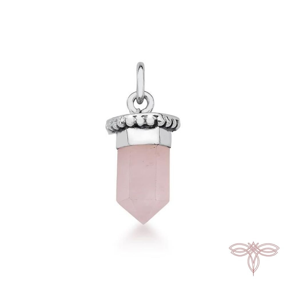 PINGENTE PEDRA QUARTZO ROSA