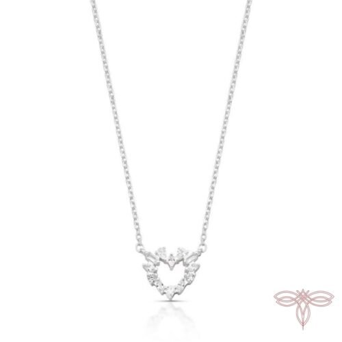 COLAR CORAÇÃO COM ZIRCÔNIA
