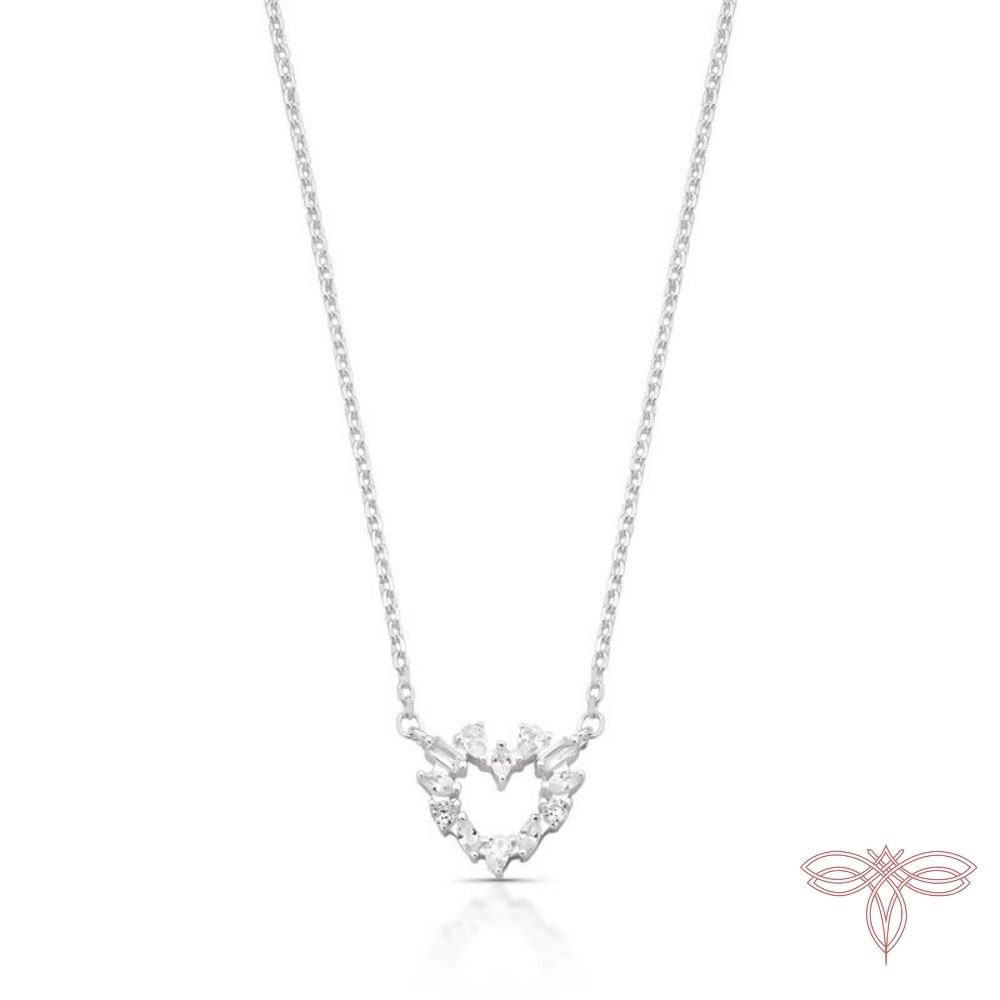 COLAR CORAÇÃO COM ZIRCÔNIA