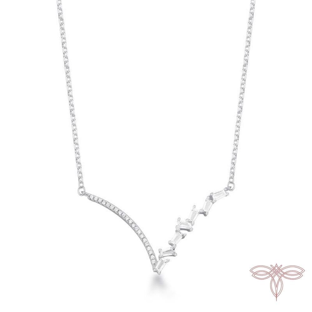 COLAR V ZIRCÔNIA DUPLA