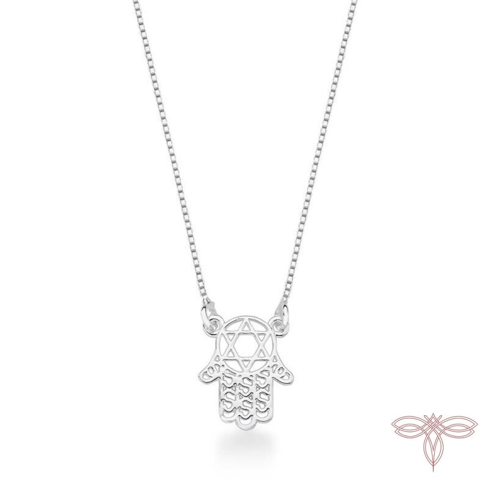 COLAR MÃO HANSA PRATA