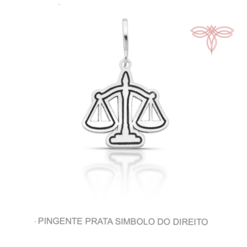 Pingente símbolo profissão direito