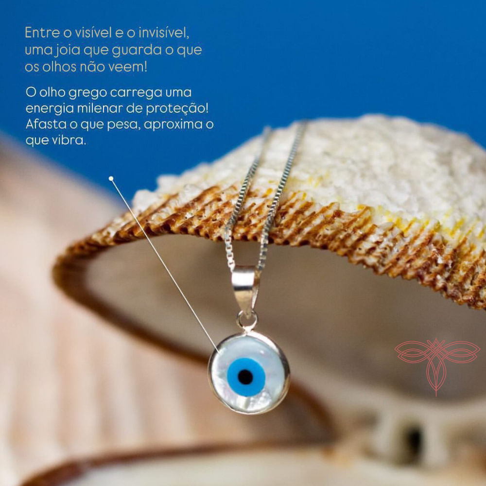 Pingente Olho Grego Madrepérola Médio