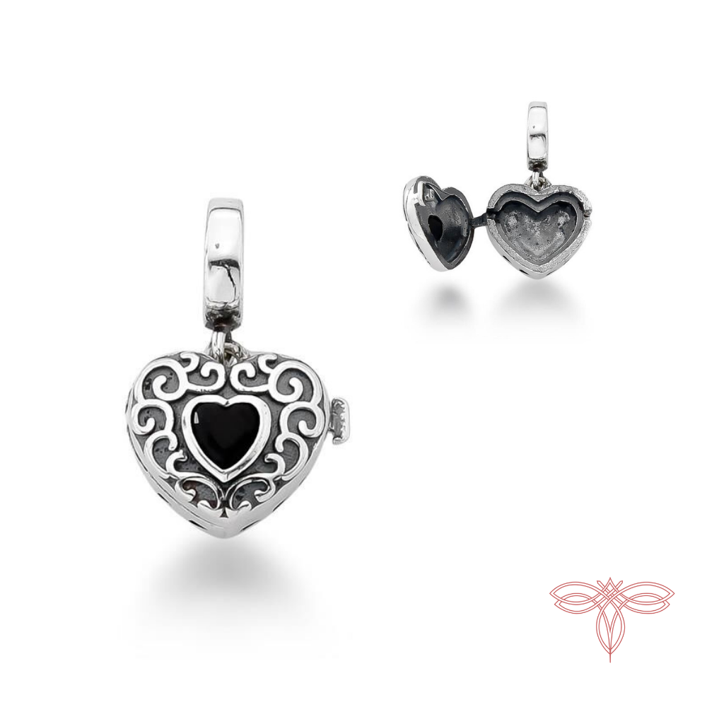 Berloque coração relicário