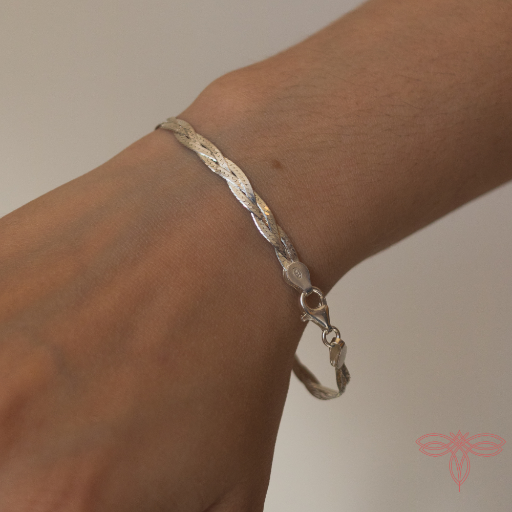 Pulseira Trançada 3 Fios