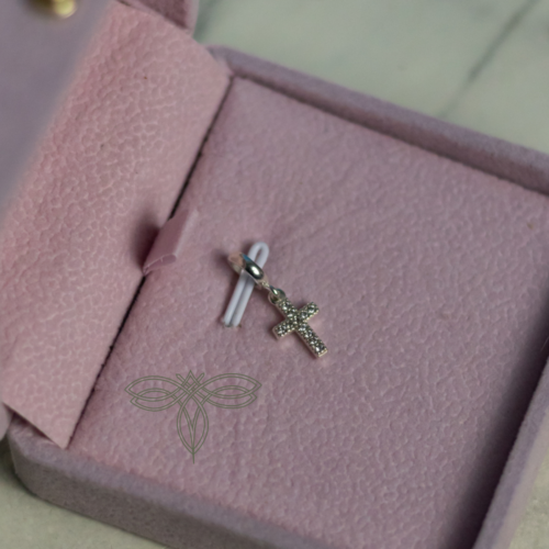 Berloque Crucifixo Cravejado