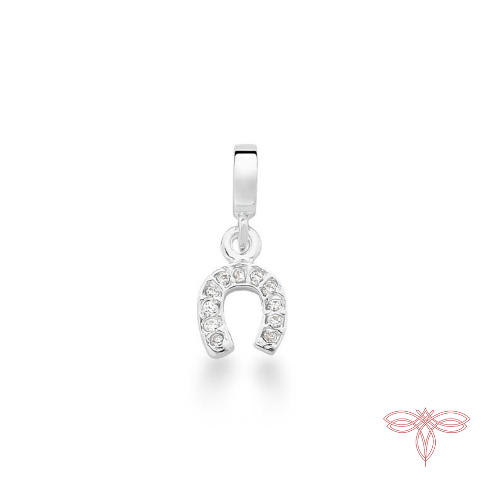 Berloque ferradura cravejado