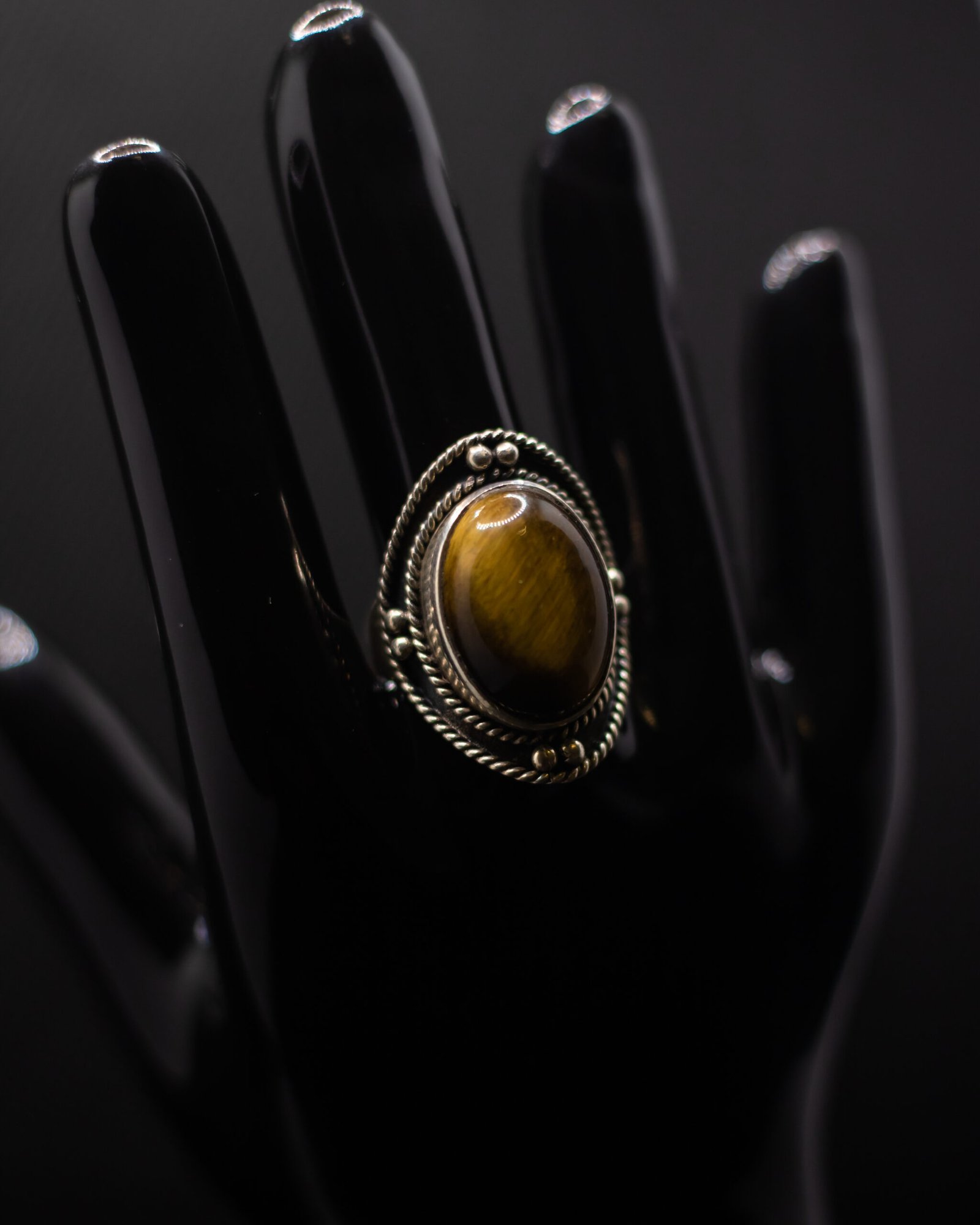 Anel Boho Olho De Tigre