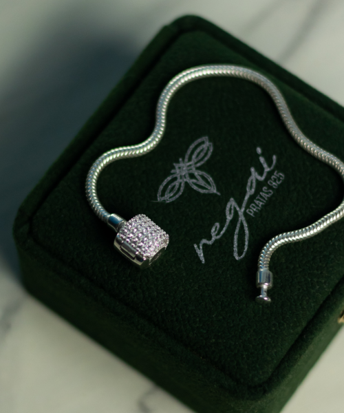 PULSEIRA PANDORA FECHO TAMBOR CRAVEJADO16cm